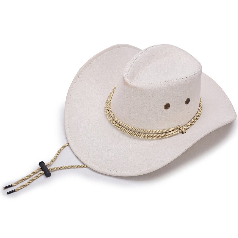 Sun Hat Faux Leather Cowboy Hat Men and Women Travel Caps Western Hats Chapeu Cowboy 9 colors: white