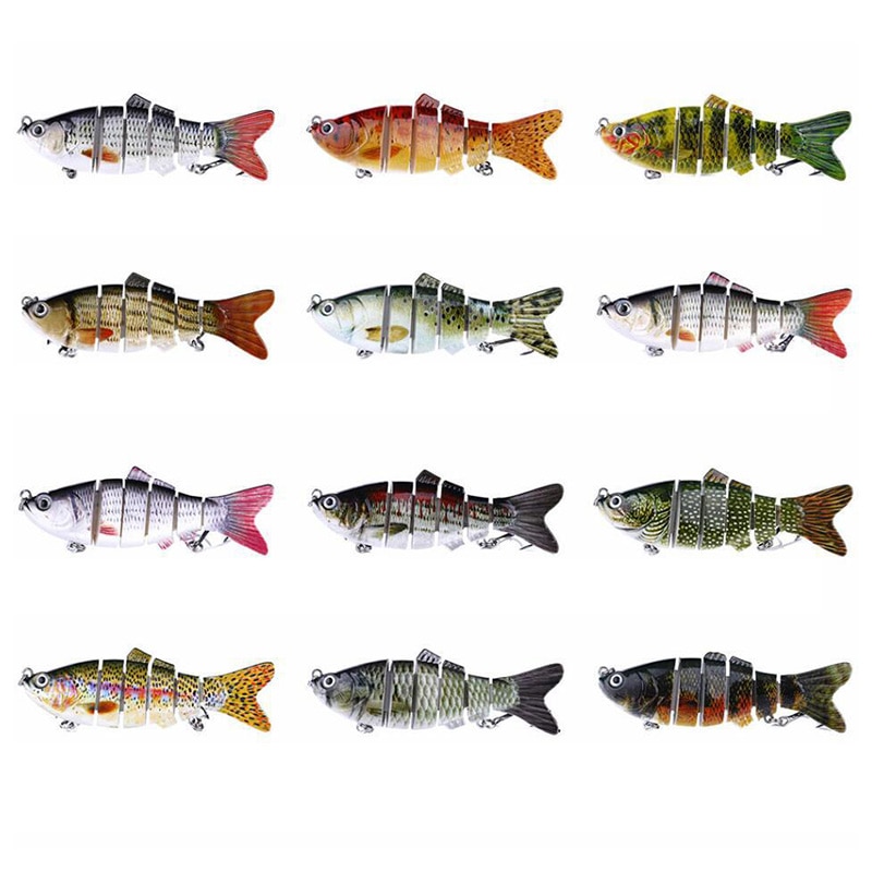 1/3/5 st bioniskt simning bete fiske 10cm tillbehör för alla typer av fisk