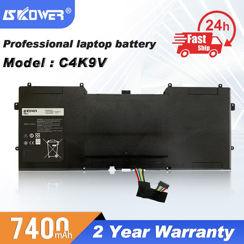 SKOWER DELL Notebook Battery For XPS 13 9333 9343 9350 9360 9370 9380 L321X L322X L221X Batteries 90V7W PW23Y C4K9V DXGH8 P54G