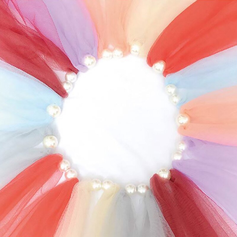 Lace Pearls Ring Scarf Ladies Korean Style Simple Mother's Day Pure Color Temperament 80*70CM Soft Spring Summer Scarf