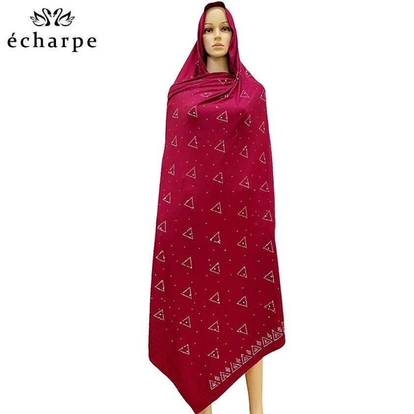 Foulard africain en dentelle de coton doux, écharpe africaine de , écharpe africaine avec pierres, écharpe à perles pour châles, EC054
