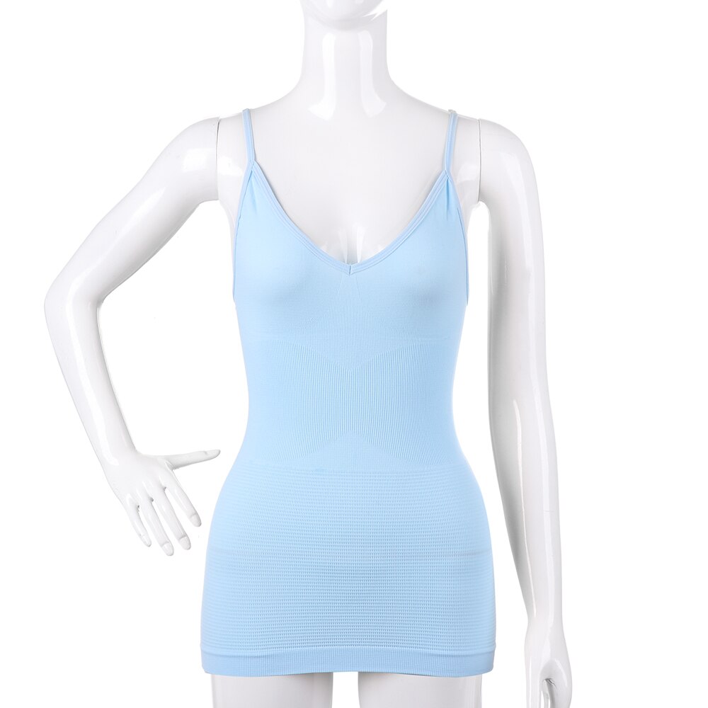 1pc kvinder sommer slynge shapewear slankende krop forme vest kropshukommelse antyder talje træner shaper korset: Blå / M