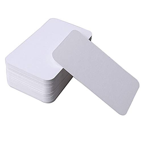 50 Pieces 350 Gram Blank Kraft Paper White Cardstock Paper Business Card Craft Cardboard Word Card DIY Card Stationery: 30pcs-white