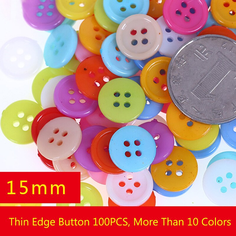 100 Stuks Plastic Knoppen Voor Craft Ronde Naaien Scrapbooking Diy Educatief Speelgoed Voor Kinderen Kleuterschool Schilderen Accessoires