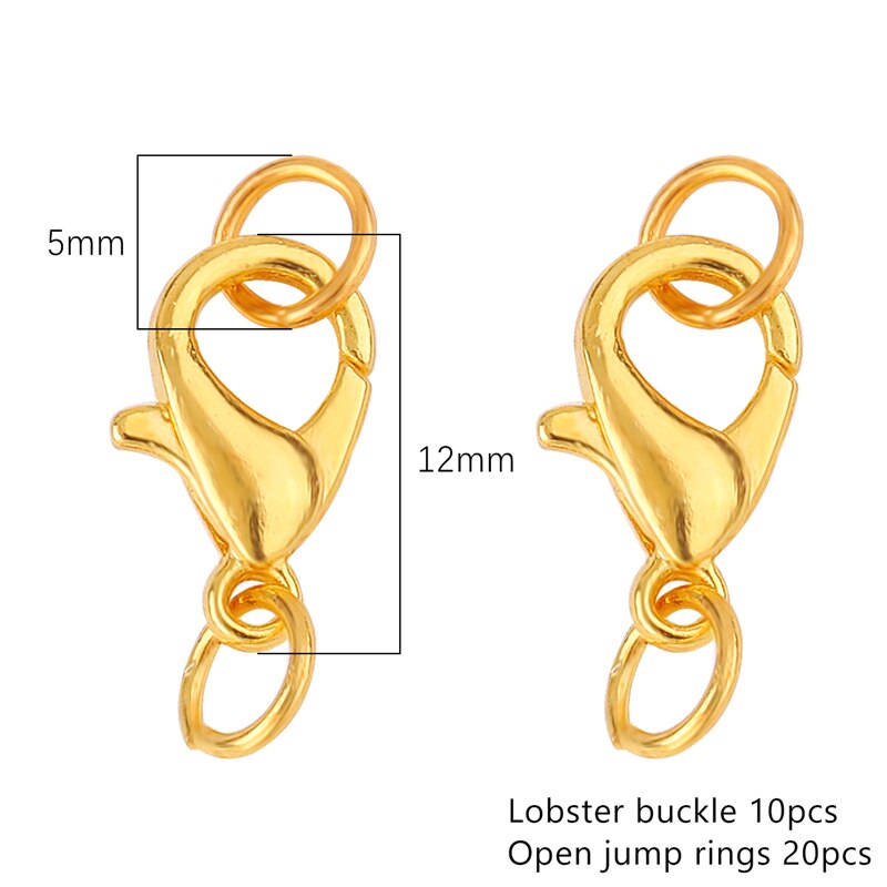 10 sztuk/partia ze stali nierdzewnej pozłacane zapięciem Lobster Jump pierścienie dla bransoletka naszyjnik łańcuchy DIY tworzenia biżuterii ustalenia dostaw: 03
