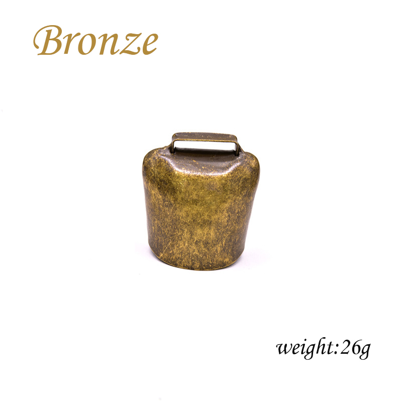 Cloches en métal pour bétail, 1 pièce, pour vache, cheval, mouton, prévention de la perte, fort, croustillant, étalé plus loin: Bronze small