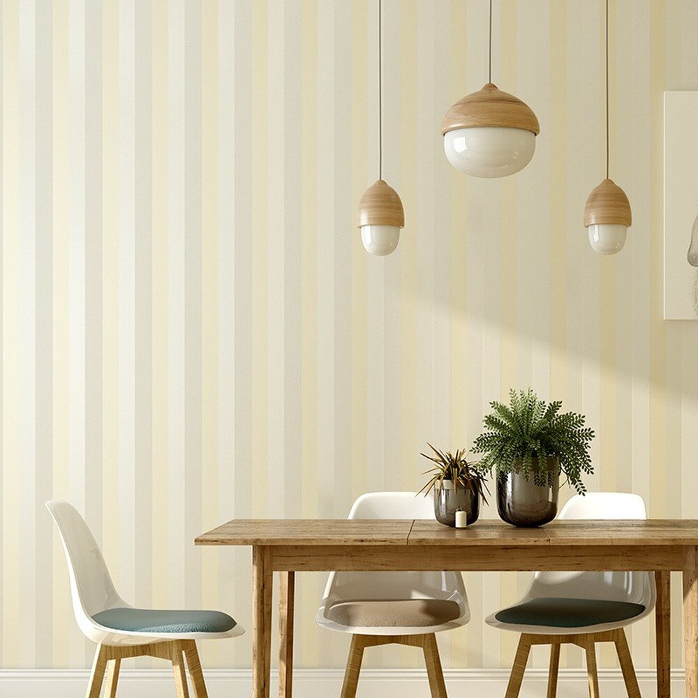 3D Wallpaper Living Room Bedroom Striped NonWoven... Grandado