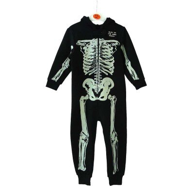 Vinter skelet overalls jumpsuit børn pyjamas børn onesie sleepers pyjamas jule halloween kostumer: 12