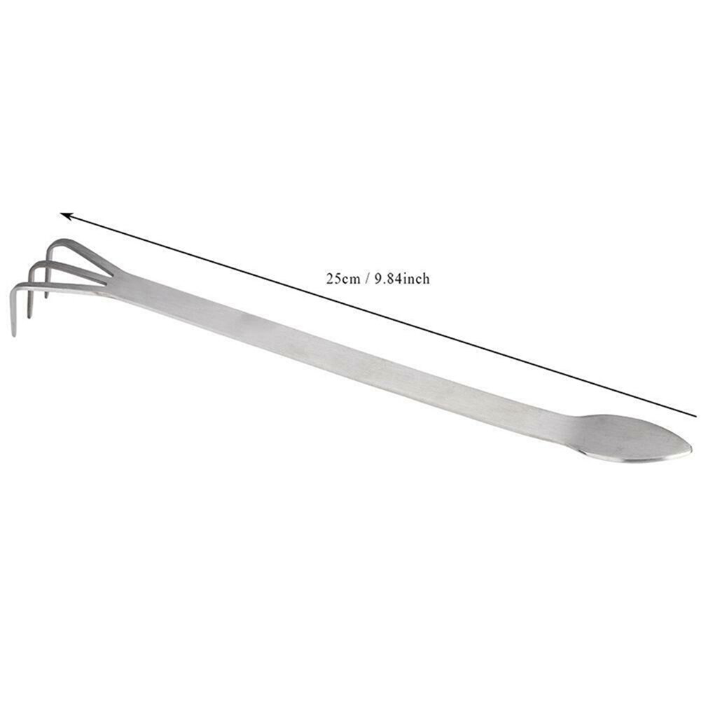 Bonsai plante rustfrit stål rod rive fast jord hjem 2 in 1 mix-funktion haveredskaber blomst holdbar praktisk pincet