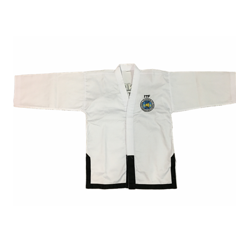 Uniforme de dobok auxiliar de ITF con charreteras separadas bordadas de para el 1ro-3rd Dan