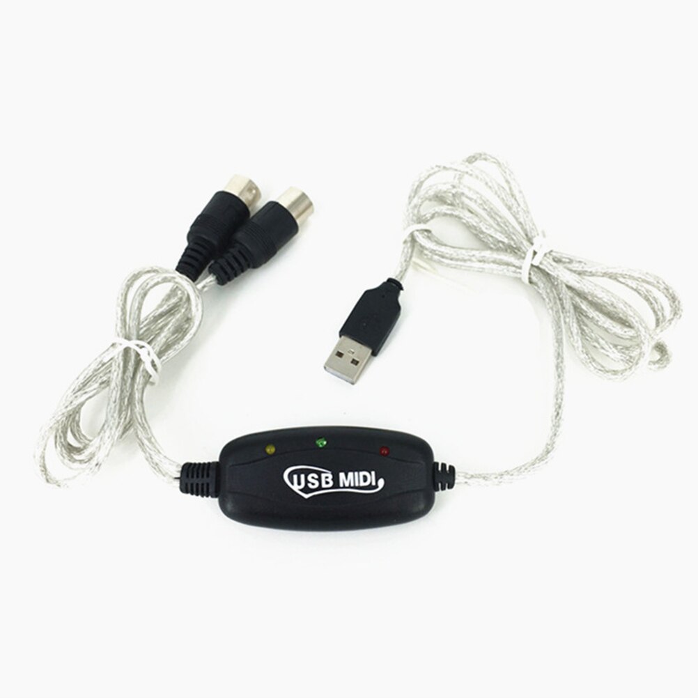 180x2cm MIDI Cable to USB MIDI Cable Music Editing Cord Keyboard Connection Cable