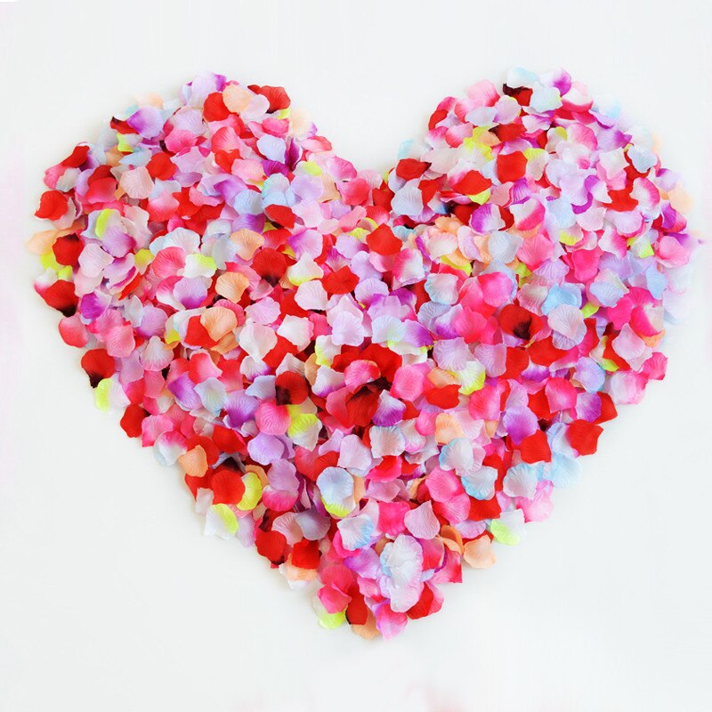 500Pcs/Pack 5*5cm Flower Petals Wedding Dried Rose Petals Artificial Petalas De Rosa Decorations Marriage Room Flower Rose