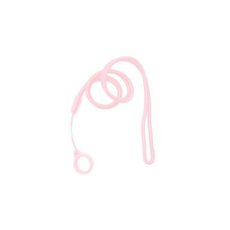 Correia de pulso bonito do silicone para telefones chaves cintas do anel cordão de keycord anéis de dedo acessórios do telefone móvel: Rosa