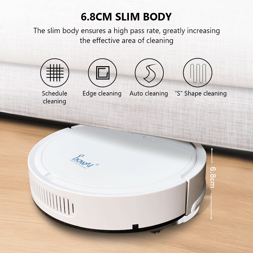 Robot Vacuum Cleaner Auto Machine Mopping Sweeping Suction Tool 1600Pa Cleaning Automatic Home Dry Wet Floor Navigation Smart