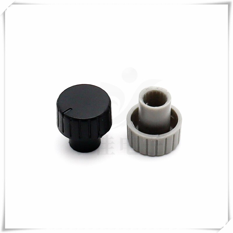 10 Stuk 14X14.5MM Plastic Switch Dekselkleur Potentiometer Eindversterker Volume Instelknop Geschikt Voor Bloem As 6Mm