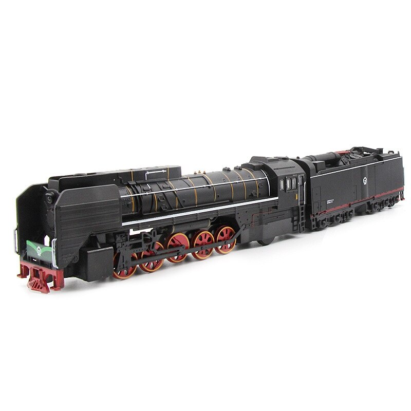 Stoomtrein Locomotief Legering Model Speelgoed Auto Pull Back Geluid Licht Model Speelgoed Voor Kinderen: Default Title