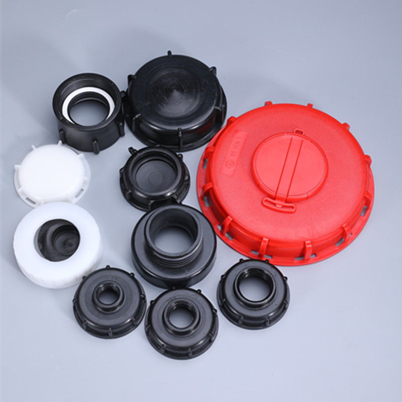 100 mm schwarzer Kunststoff-Ventildeckel, IBC-Tankventil, Ersatzkappe, Ventildeckeldichtungen, grobes Gewinde, langlebiges Hausgartenwerkzeug
