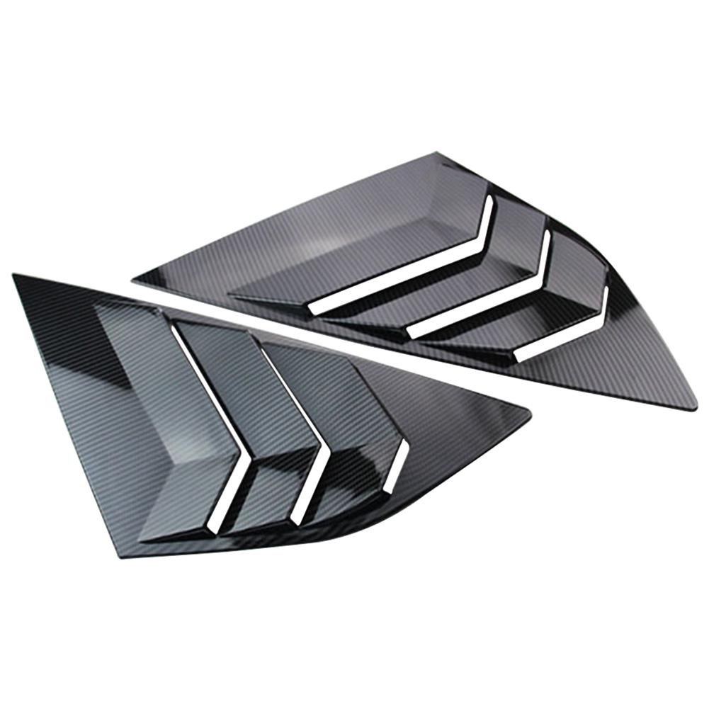HiMISS For Ford focus ST RS MK3 Car Rear Window Blinds Side Tuyere Louvers Vent Car Shutters: Carbon fiber color