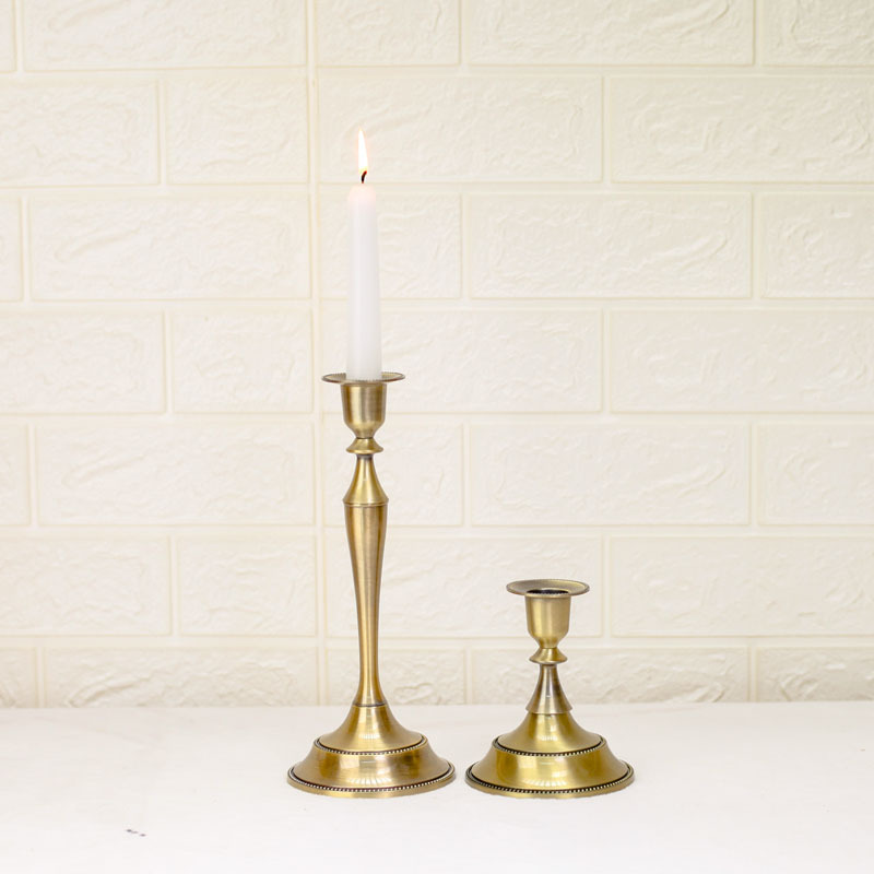 Candelabro de Metal Retro Para cena, Hotel, decoración del hogar, romántico, Retro