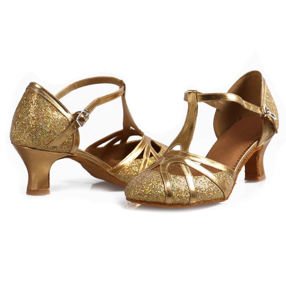 Glitter Goud Dansschoenen Moderne Dans Schoenen Voor Dames Vrouwen Meisjes 5Cm/7Cm Hoge Hak