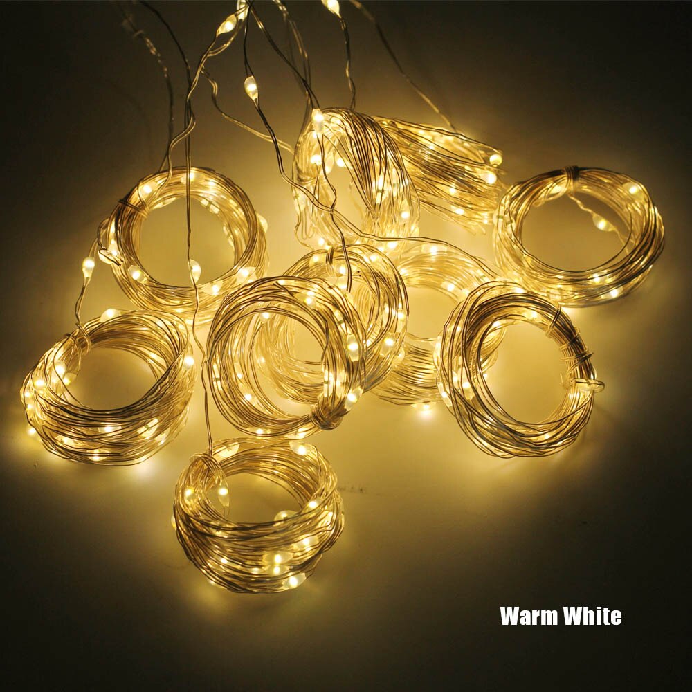 Guirnalda de cortina LED de 3M para decoración de habitación, luces de hadas de energía USB con control remoto, guirnalda de Año , luces Led para ventana: Warm White / 3M x 1M