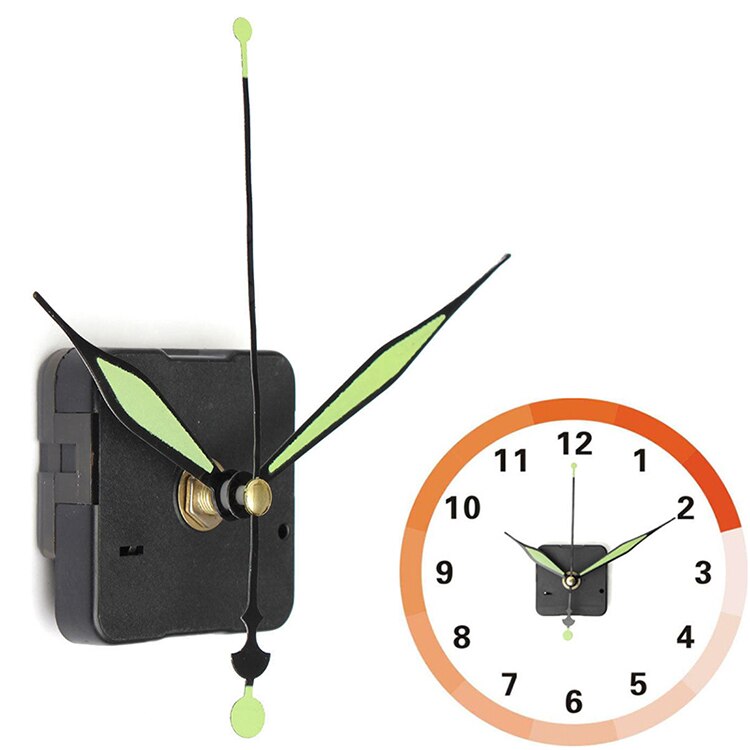 Luminoso reloj DIY reloj movimiento reloj mecanismo reloj de cuarzo Reloj de pared piezas de movimiento reparación accesorio esencial