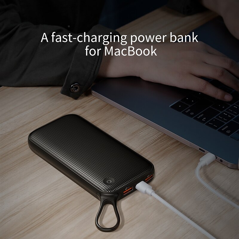 Baseus 20000 Mah Power Bank Pd QC3.0 Quick Charger Dual Usb Type-C Snelle Opladen Powerbank Draagbare Oplader Voor laptop Voor Telefoon