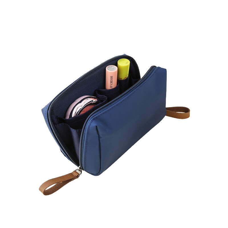 Vrouwen Draagbare Cosmetische Tas Koreaanse Stijl Vrouwen Make-Up Tas Pouch Toilettas Waterdicht Make Organizer Case 1Pc: Navy