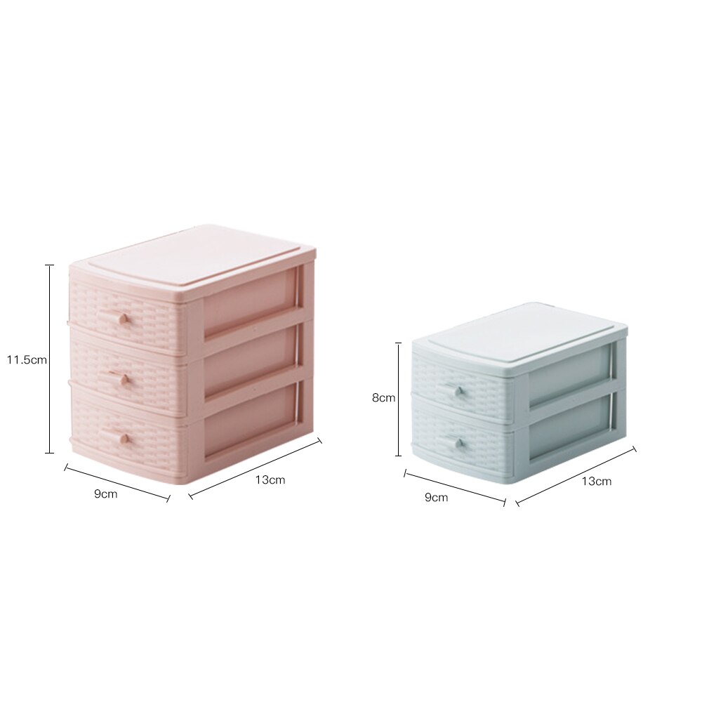 3/2 Drawer Locker Organizer, Desk Organizer with 3/2 Compartment Mini Cabinet Drawer, Plastic Jewelry Box/Cosmetic Organizer