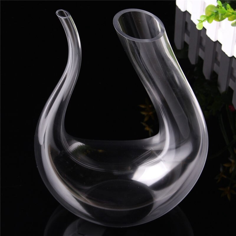 Big Bottle Crystal High Grade 1599ml U-shaped Wine Decanter Box Harp Swan Decanter Wine Separator