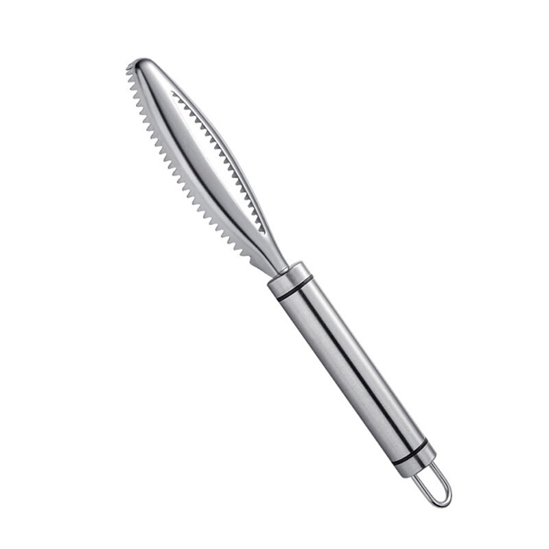 Holaroom Stainless Steel Fish Scales Scraping Grater Seafood Descaler Fish Bone Tweezers Cleaning Peeler Durable Kitchen Gadgets: Fish scale scraping