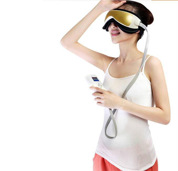 Machine de Massage des yeux à infrarouge, Vibration électrique, pression d'air magnétique, lunettes chauffantes, dispositif de soins oculaires: Orange