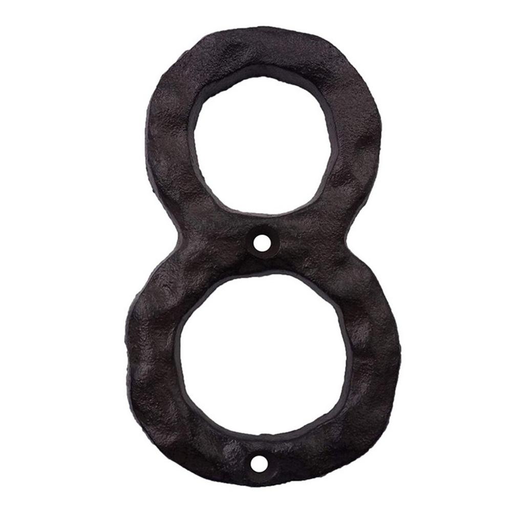 Wall Mounted 8cm Cast Iron Metal Door Number Sign House Number Digits for Hotel Apartment Home Street Garden Outdoor DIY Decor
