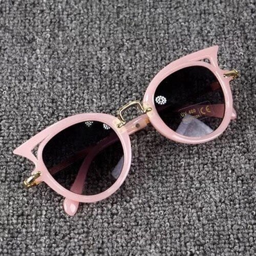 Solbriller til børn solbriller til drenge og piger solbriller til børn strand sommer uv beskyttelse trendy sød: Cat eye-pink