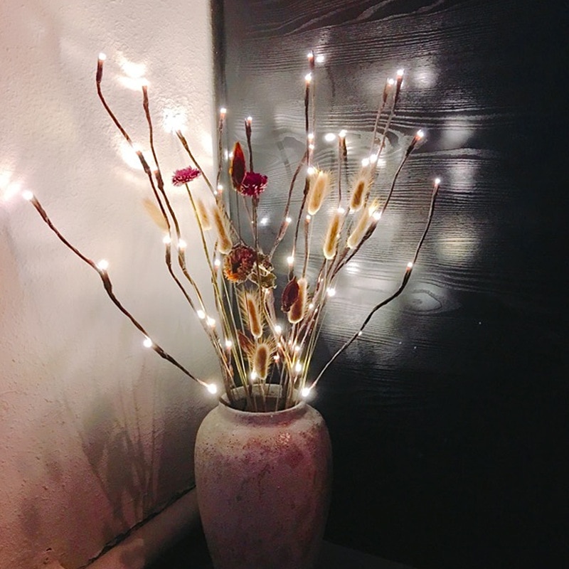 Led pilegren lampe blomsterlys 20 pærer hjem julefest haveindretning julefødselsdag