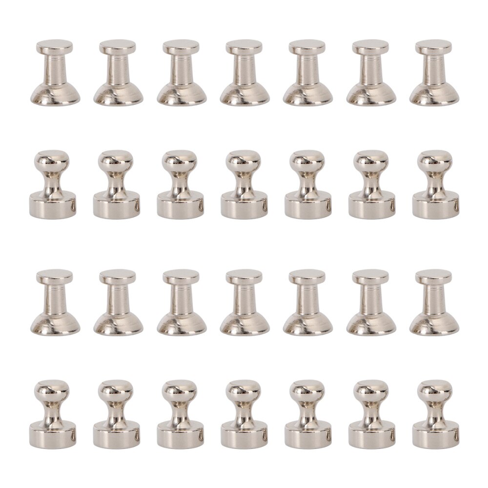 28Pcs Staal Magnetische Push Sterke Magneten Voor Koelkast Badkamer Keuken Locker Klaslokaal Industriële Kantoor Hanger (D11x13 En D12x1