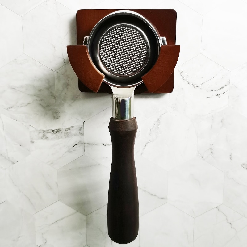51mm/53mm/54mm/58mm Wood Holder Espresso Coffee Tools Coffee Filter Tampers Wall Mounted Rack Coffee Portafilter Wall Rack