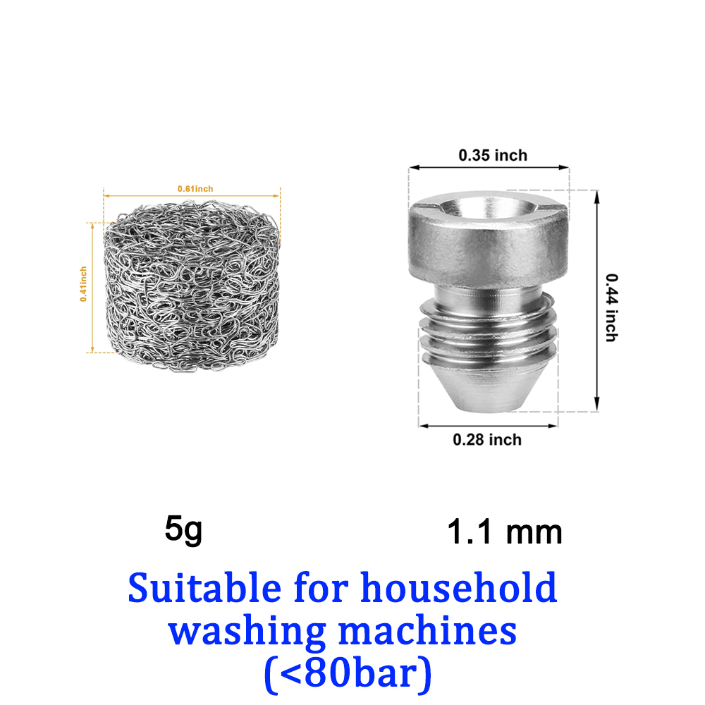 Schuimgenerator voor het wassen Automotive Kanonsproeier Schuimlans Opening Mondstuk Mesh Filter 0,9 MM tot 1,4 MM Autowasbenodigdheden: MULTI