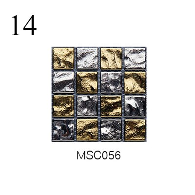 10pcs Ceramic Tile Stickers 10x10cm 3D Mosaic Tile Plane Wall Sticker DIY Decorations for Kitchen Bar Bathroom PVC Stickers: 14