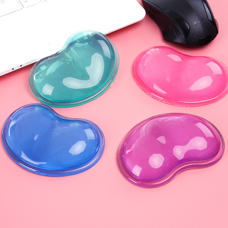 wavy comfort gel computer mouse hand wrist rests support cushion pad silicone heart-shaped wrist pad