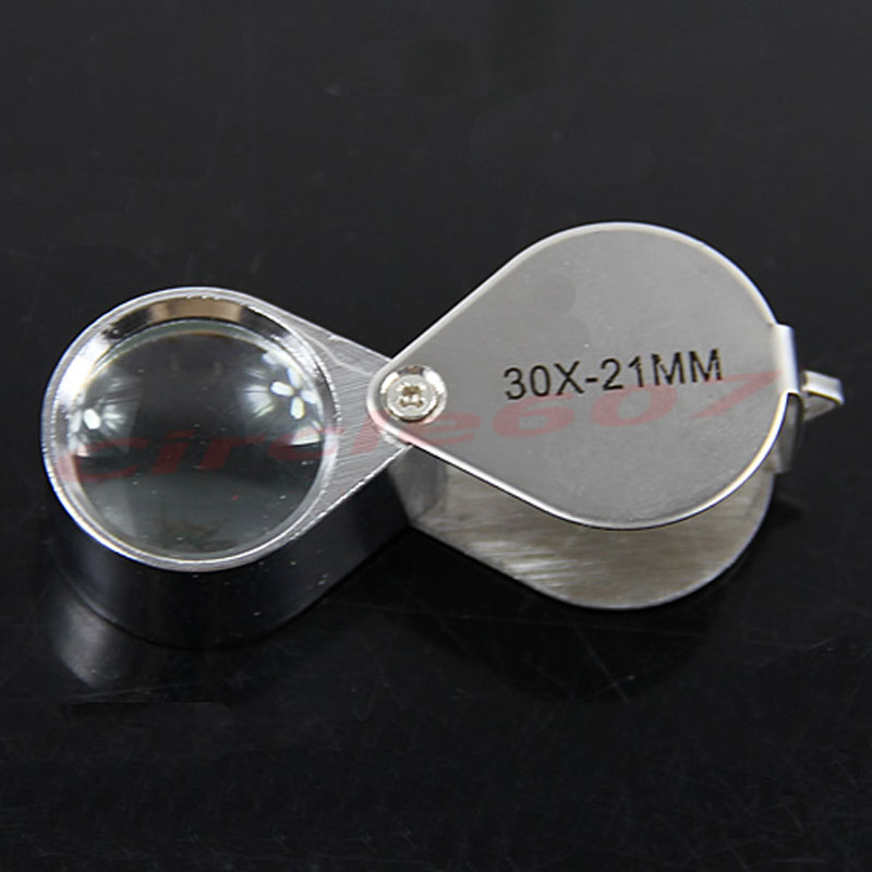 Jewelry Diamond Eye Loupe 30x21mm Magnifier Magnifying Glass Triplet Jewelers