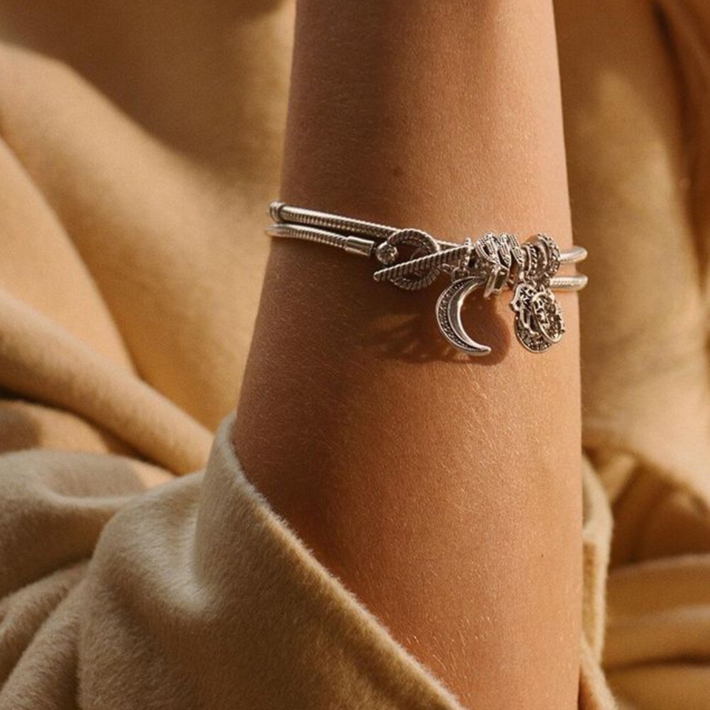 Sterling Silver Bracelet Charm jewelry fit diy women bracelet Jewelry