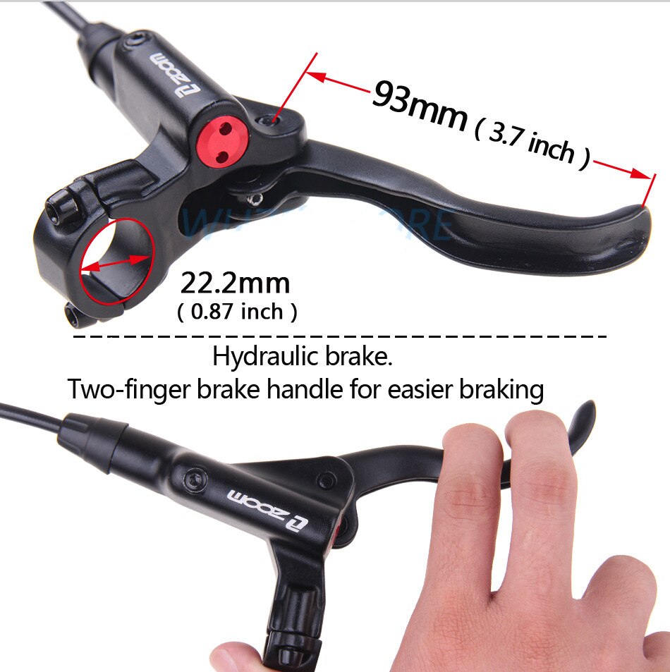 ZOOM HB-875 Mountain Bike hydrauliczny hamulec tarczowy przód i tył 800mm/1400mm hamulec rowerowy MTB ciśnienie oleju zacisk hamulcowy