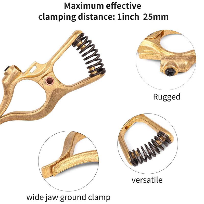 High-Power Electric Welding Machine Argon Arc Welding Machine Brass Grounding Clamp 300A