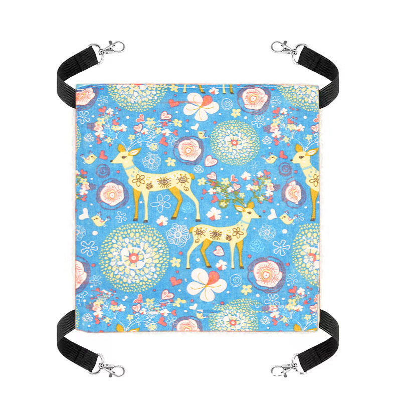 Letto amaca in tela per gatti letti per criceti per animali domestici letto sospeso su entrambi i lati letto a dondolo per animali domestici criceto scoiattolo coniglio resto forniture per il sonno: M / Borgogna