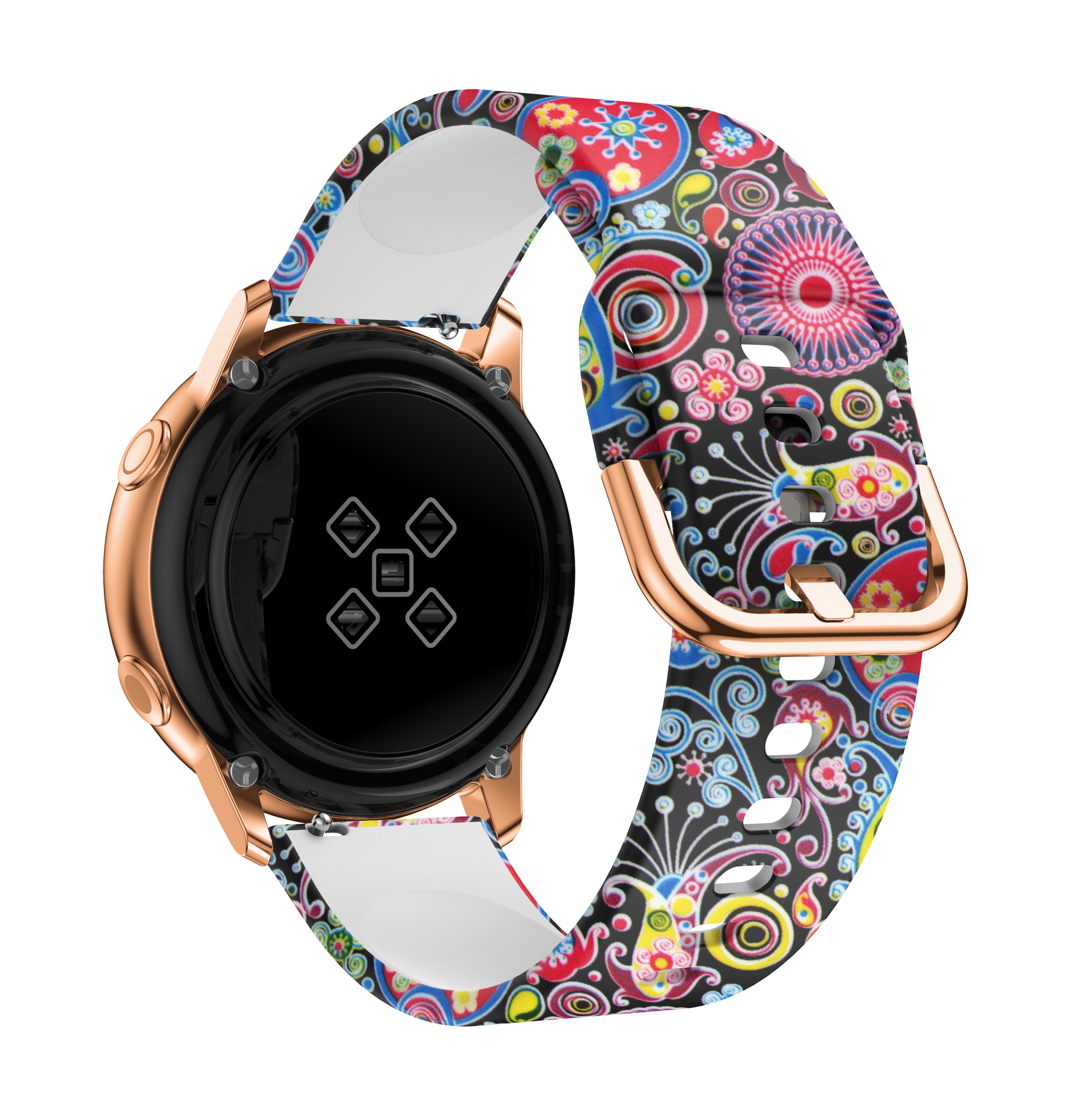 20Mm Siliconen Bloemen Bloem Band Voor Samsung Galaxy Horloge Actieve 42Mm Gear Sport S2 Amazfit Armband Band Strap correa Horlogeband