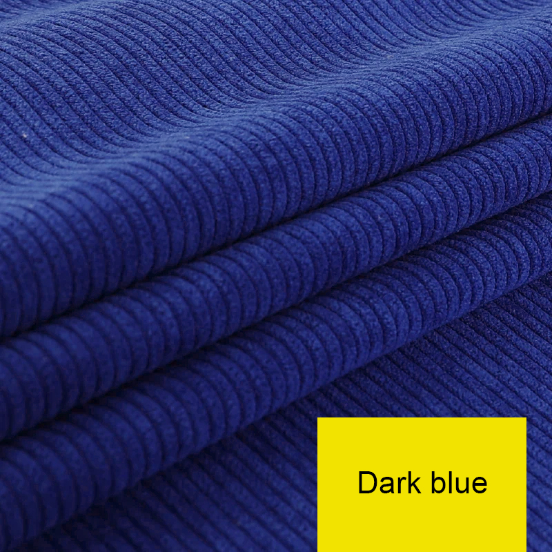 Tela de pana de costilla rosa, Color sólido para coser camisas, Sudadera con capucha, ropa, chaquetas de pana acolchadas, pantalones, sofás, telas de terciopelo: L / Azul