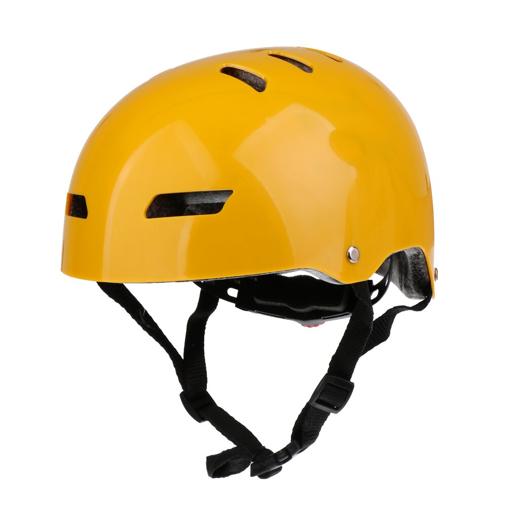 Casque de sécurité léger et réglable pour Sports nautiques, casquette de Skate à roulettes pour Kayak et Ski: bright yellow