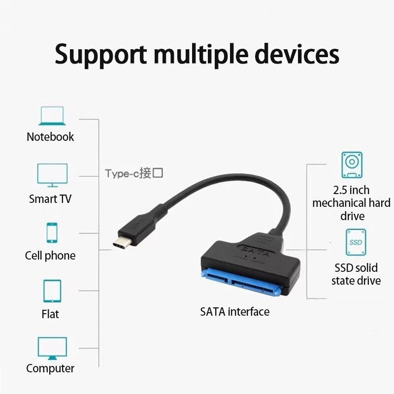 Universal SATA to USB 3.1 Easy Drive Line Desktop Hard Drive Line Connectors Adapter Notebook Hard Drive Read Data High Speed