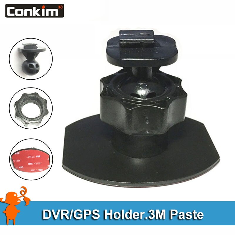 Conkim 3M Paste Stick Car Camera Mount Holder 360 Degrees for G1W G1WH Car DVR Digital Camera 3m Sticky Car Bracket GPS Holder